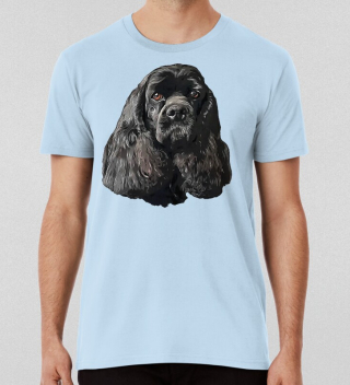 American Cocker Spaniel Stunning Black Dog T-shirt