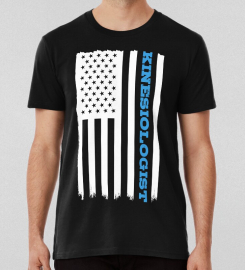 American Flag Kinesiologist Usa Physical Therapist T-shirt