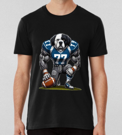 American Football Poodle 2 T-shirt