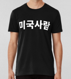 American Person Written In Korean Hangul Tshirt Foreigners T-shirt